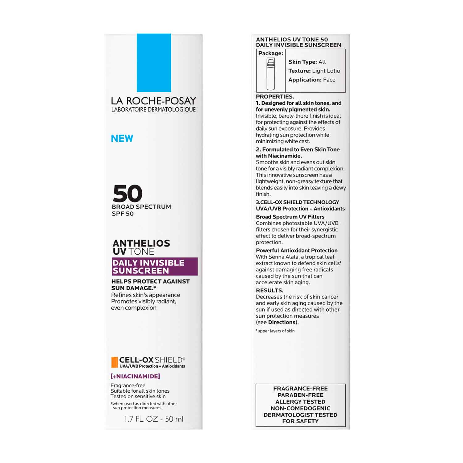 Anthelios UV Tone Invisible Sunscreen SPF 50